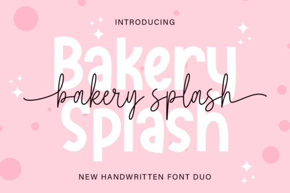 Bakery Splash Duo: A Romantic Sans Serif and Script Typeface