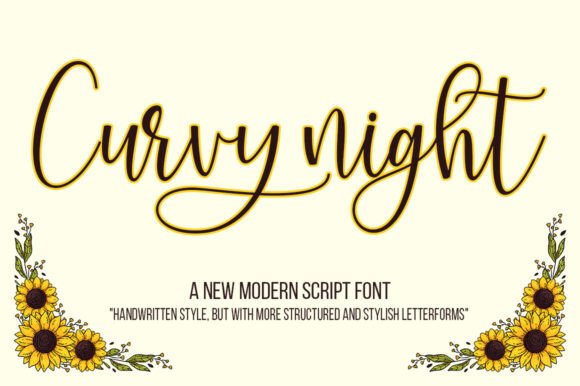 Curvy Night Script: The Contemporary Calligraphy Font That Works