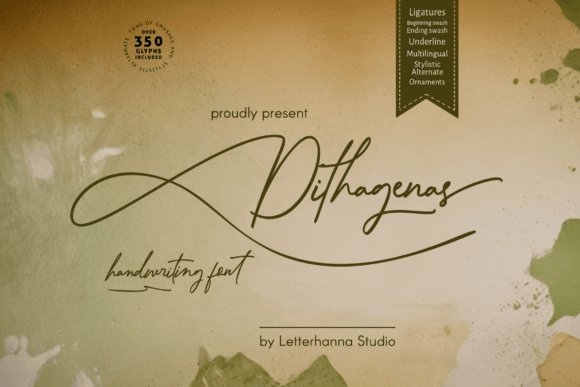Dithagenas: A Script Font with Authentic Character