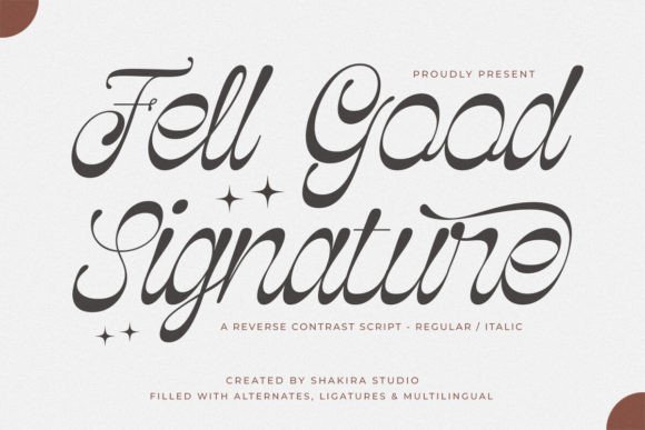 Fell Good Signature: A Script Font for Modern Elegance