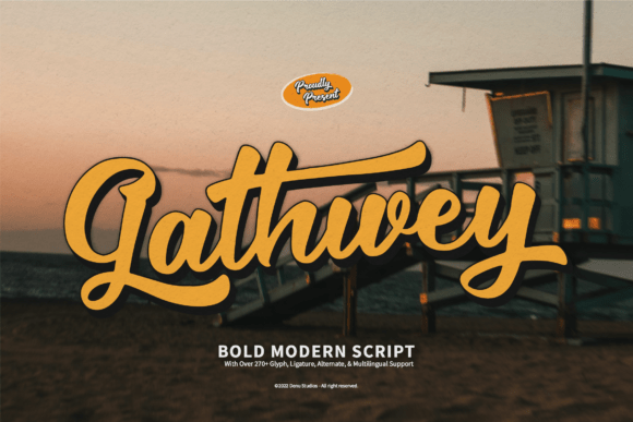Gathwey: A Bold Script Font for Modern Branding