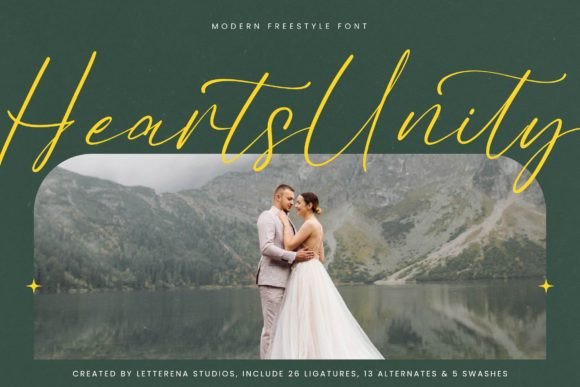 Hearts Unity: A Modern Freestyle Font for Elegant Branding