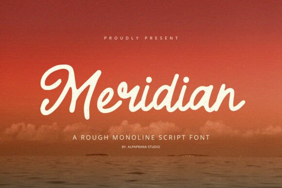 Meridian: The Rough Script Font with Classic Character
